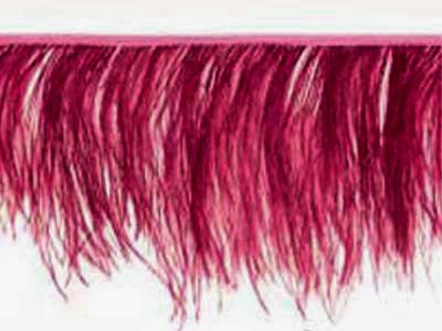 Ostrich feather fringe - #22 WINE